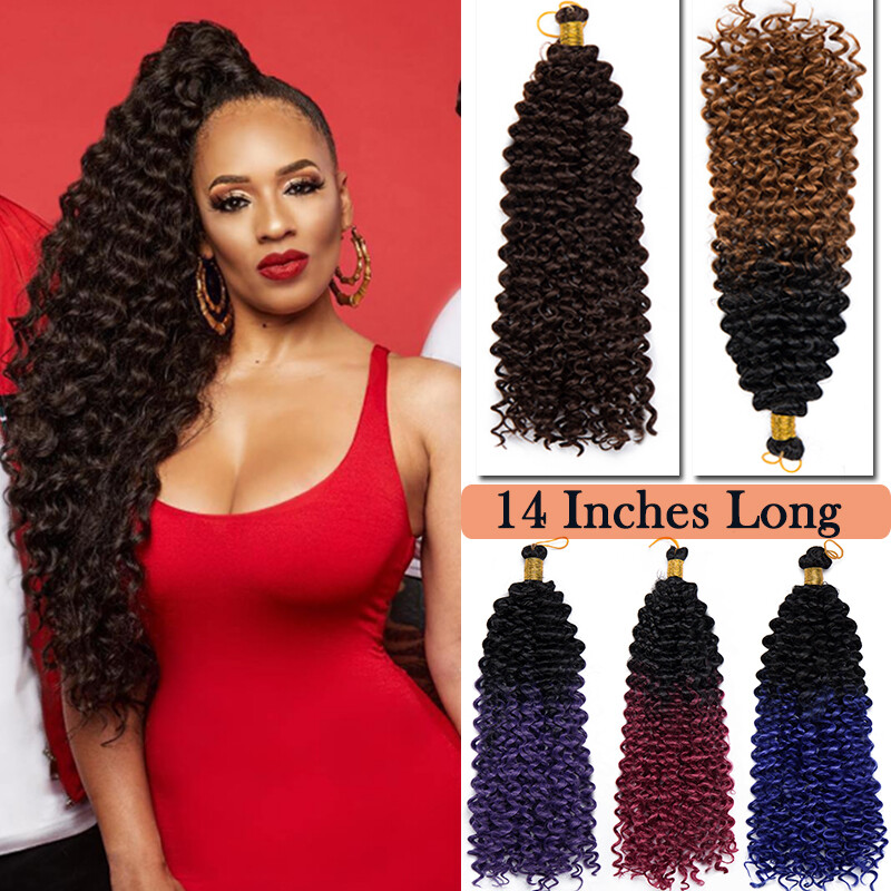 Deep Kinky Curly Crochet Water Wave In Hair Extensions Afro Marley