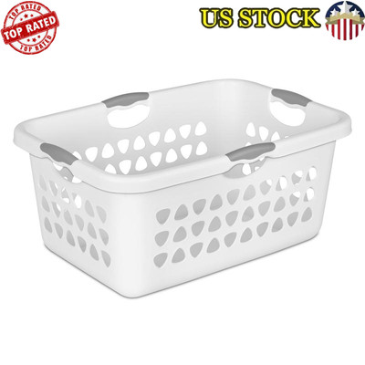 2 Bushel Laundry Basket Set 4 Easy Carry Ventilation Snag Proof Design Plastic