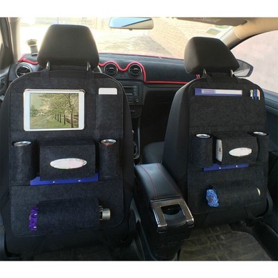 Black Auto Storage Bag Car Seat Back Multi Pocket Organizer...