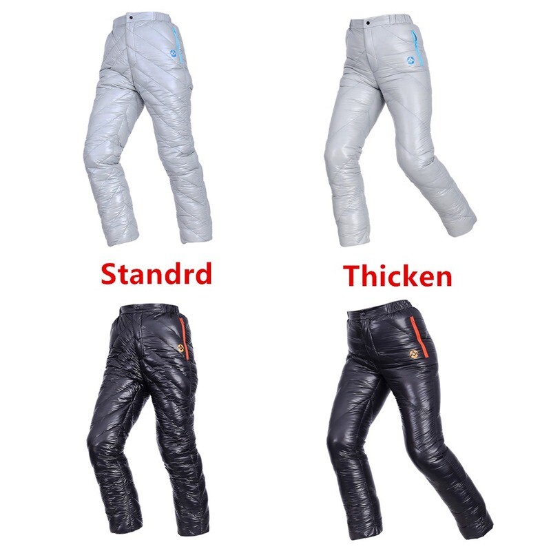 AEGISMAX Unisex Outdoor Camping Goose Down Pants Winter Trousers Warm