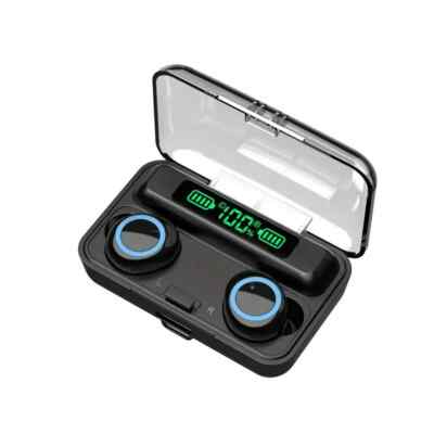 TWS F9-3 Bluetooth 5.1Headset Wireless Earphones Earbuds w/Power Bank Subwoofer