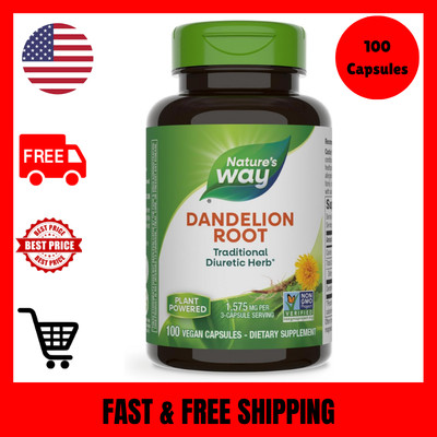 Dandelion Root 1,575 mg per serving Non-GMO Nature's Way Gluten Free Vegetarian