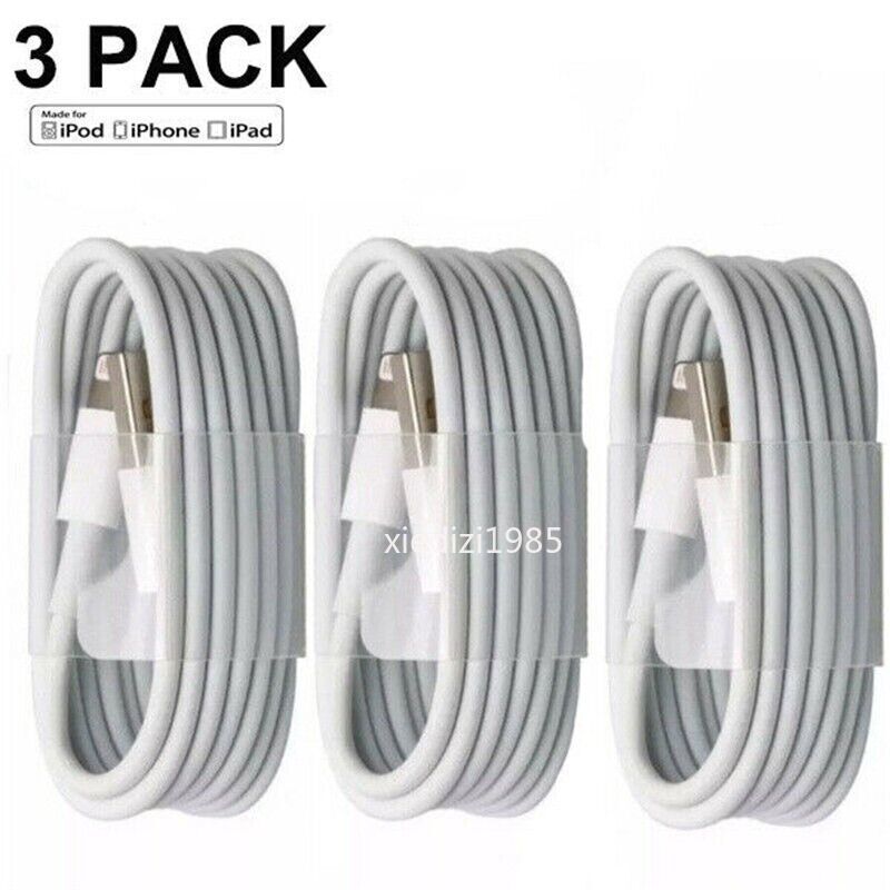 3-PACK OEM USB Data Fast Charger Cable Cord For Apple iPhone