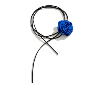 Rose Pendant Collarbone Chain Simple Cold Wind Adjustable Black Velvets Necklace
