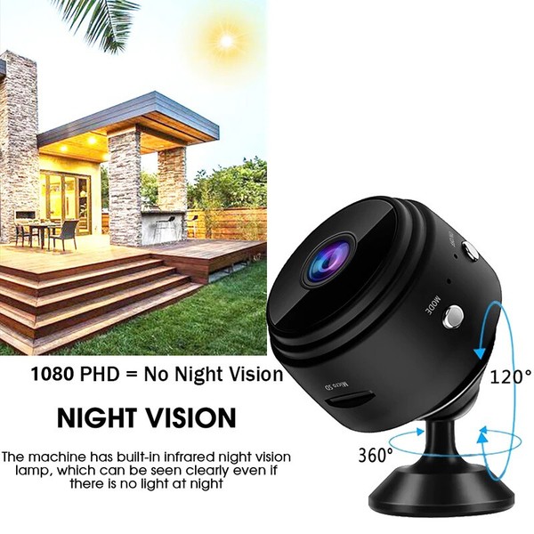 1080p night vision security camera with infrared technology.