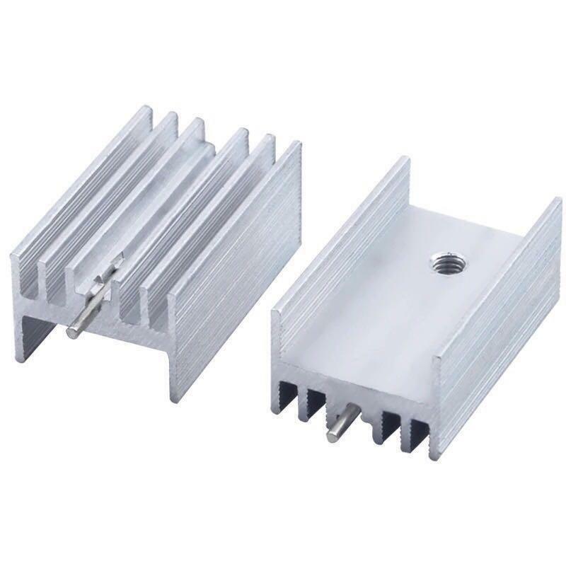 10pcs TO-220 Silver Aluminum Cooling Heat Sink Heatsink Transistor ...