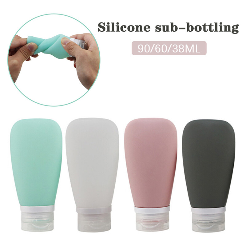 Shampoo Cream Dispenser Portable Travel Silicone Sub Bottling Sample ContaineC~