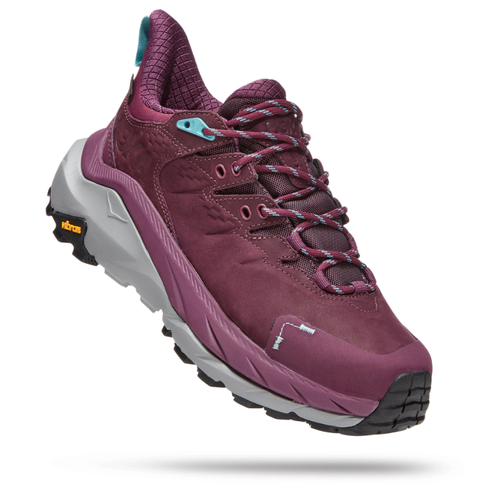 Женские беговые кроссовки HOKA Kaha 2 Low GTX, цвет виноградное вино/прибрежный оттенок, 8,5 B, средний, США