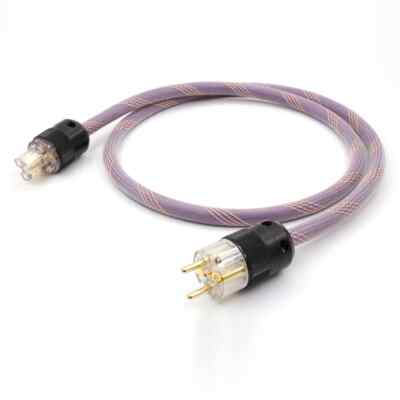 Audiophile OCC Copper Cord Schuko AC Power Cable IEC Female Gold Plated EU Plug