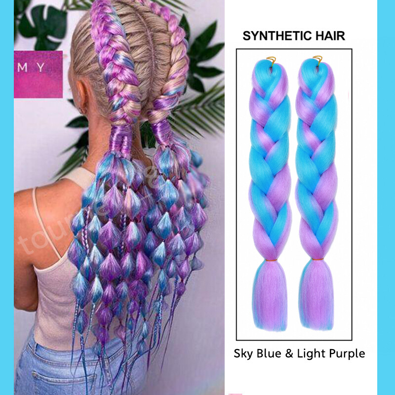 More Colors Jumbo Braiding Crochet Hair Extensions Box Braids Twist Ombre  24"
