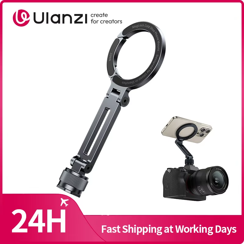 Cold Shoe Phone Mount Double-Side Magnetic Phone Mount for Camera Tripod for iPh