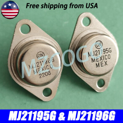 MJ21195G & MJ21196G For ON OnSemi Transistors Complementary Pair Output PNP NPN