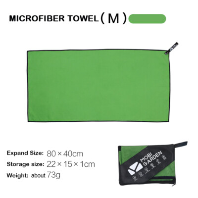 MOBIGARDEN Microfiber Quick Dry Face Bath Towel Portable Beach Camping Swimming