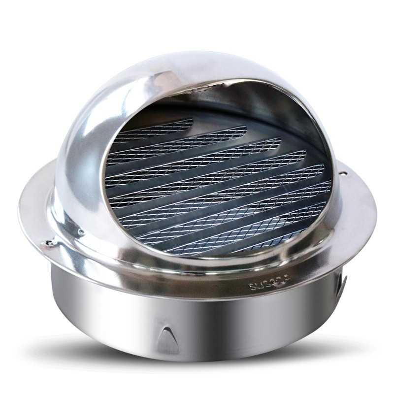 1X Stainless Steel Wall Air Vent Ducting Ventilation Exhaust Grille Cover Outlet