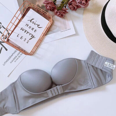 Invisible Push Up Bra Front Buckle Women Underwear Lingerie Strapless Seamless