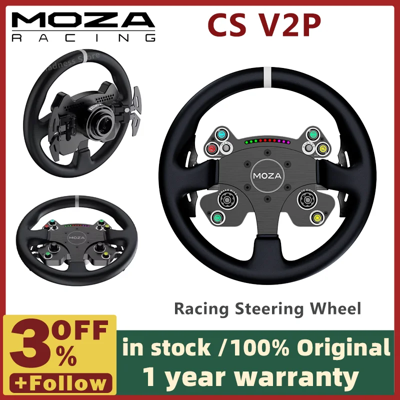Racing CS V2P Steering Wheel with 13 Inch Standard Racing Rim With Aviation Grad