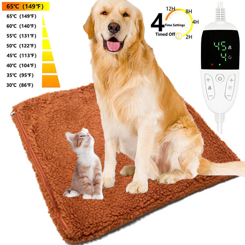 Electric Outdoor Dog Cat Warming Bed Mat With Chew Resistant Usa
