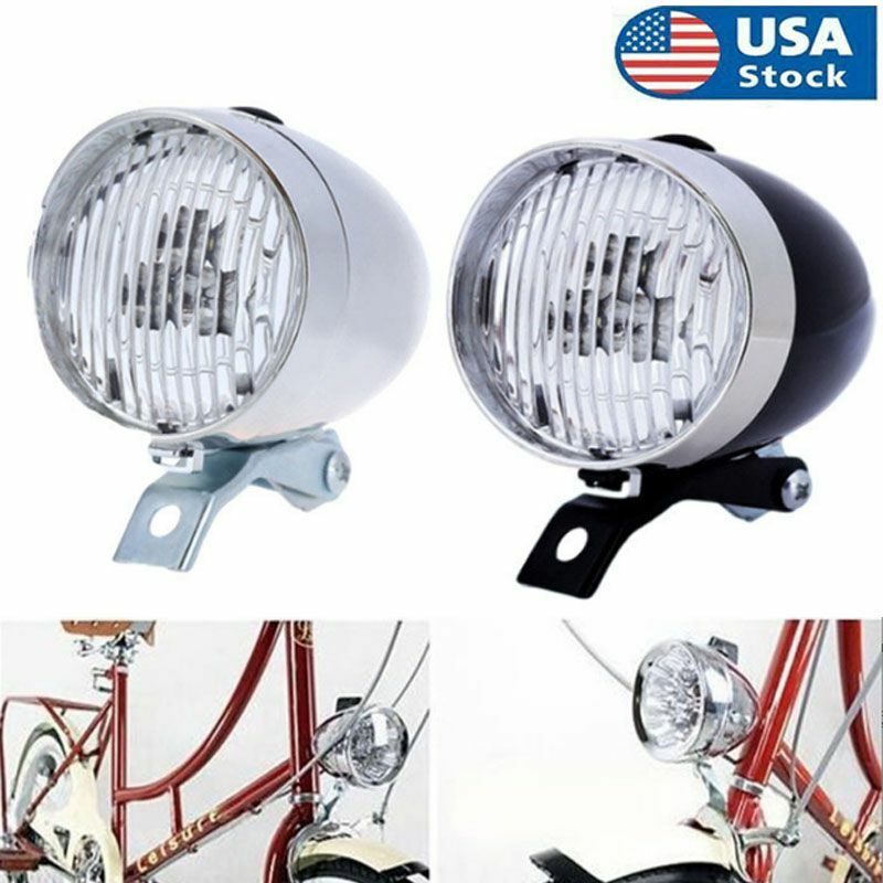 Classical Vintage Retro Bicycle Bike LED Light Headlight Front Retro Head Lamp