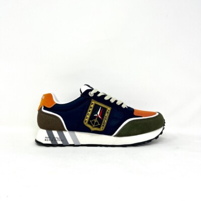 Мужская обувь Aeronautica Militare Sneakers SC237 Blue Orange Green Pilot Arrows