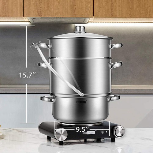 24cm 8.5Qt Stainless Steel Juice Steamer Extractor Fruit Vegetables Juicer Pot