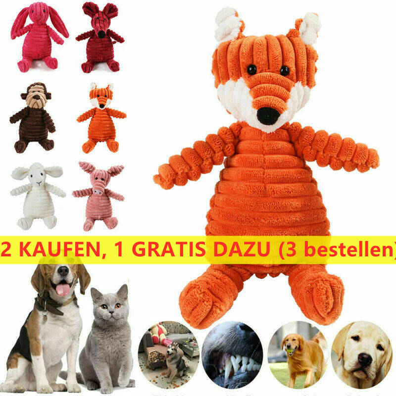 Hundespielzeug Quietscher Hund Spielzeug Plüsch Kauspielzeug Welpen Kauen Toys
