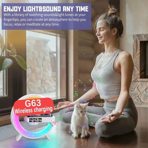 Wireless Fast Charging  Smart Light  Alarm Clock Speaker  Machine
