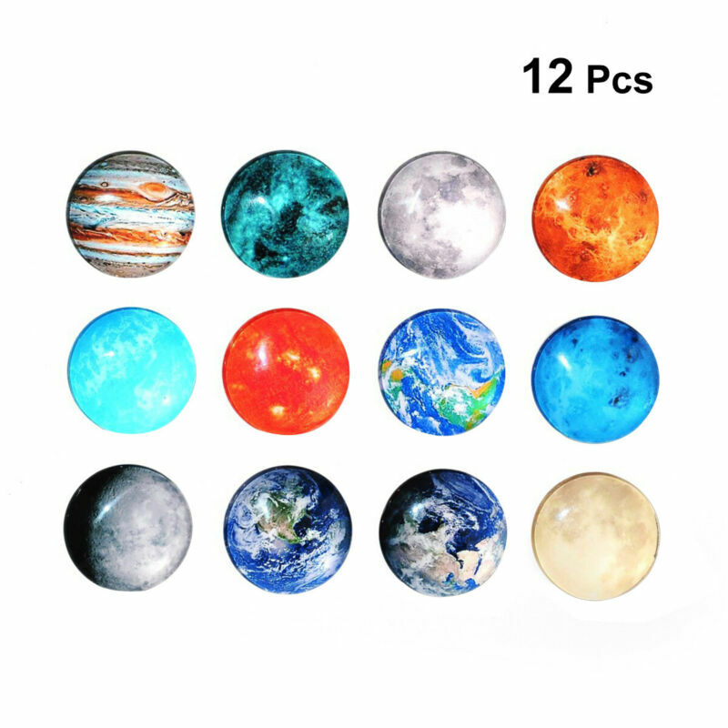 Details About 12pcs Refrigerator Magnets Decorative Glass Round Fridge Magnets For Office Home