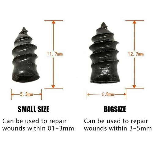 Car Tubeless Vacuum Tyre Puncture Repair Kit Screw Nails Tire Patch Plug Fix