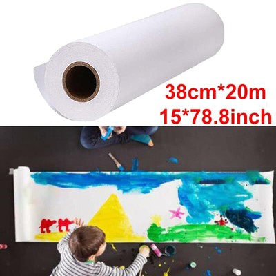 White Arts Crafts Easel Paper Roll for Painting Drawing Wrapping Moving