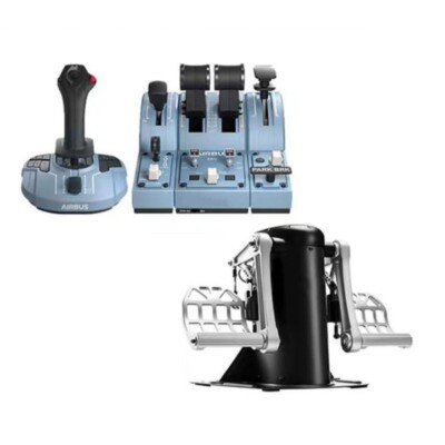 TCA Captain Pack X Flight Simulator Airbus Edition w/ Professional Rudder Pedal/