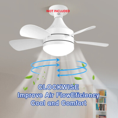 Large Ceiling Fan E27 Fan Light 50W with Dimmable LED Light Remote Controller