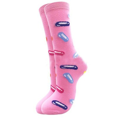 Unisex Novelty Cotton Crew Socks Funny Doctor Nurse for  Stethoscope Hosiery