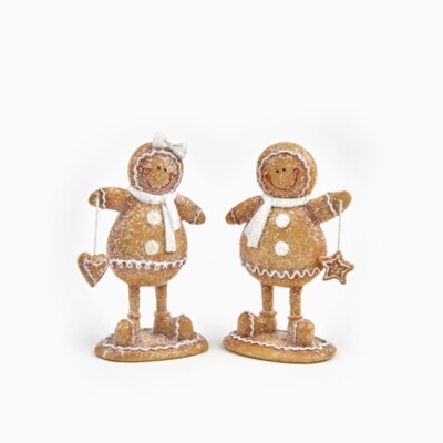 Heaven Sends Gingerbread Mr & Mrs Christmas Decorations Novelty Festive Ornament