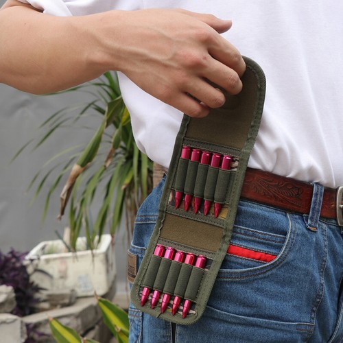 TOURBON Cartridges Holder Belt Pouch 10 Slot Rifle Shell Carrier Ammo Carry Case