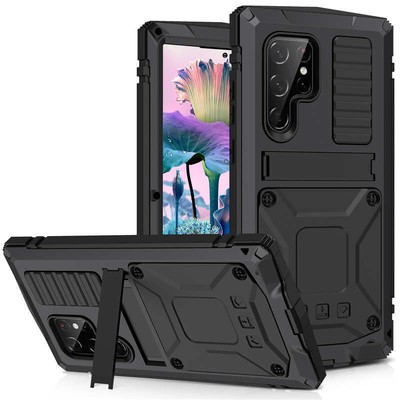 for Samsung  S24 Ultra 23 Plus S22 Life Metal+Full hard bak hard Silicon case