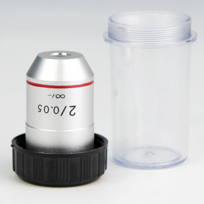 195 1x 2x Achromatic Infinity Objective Lens for Biological Microscope RMS 1pc