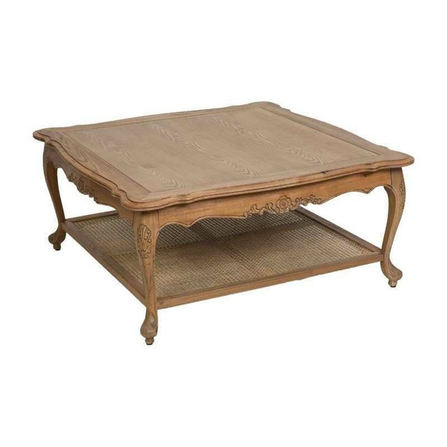 French Provincial Furniture Square Coffee & Tea Table in Natural