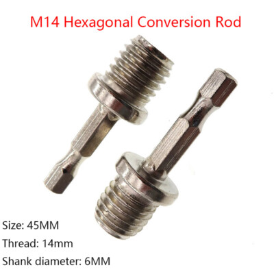 M14 Hex Shank Adapter Drill Chuck Connector Tools Polishing Disc Connect Durable
