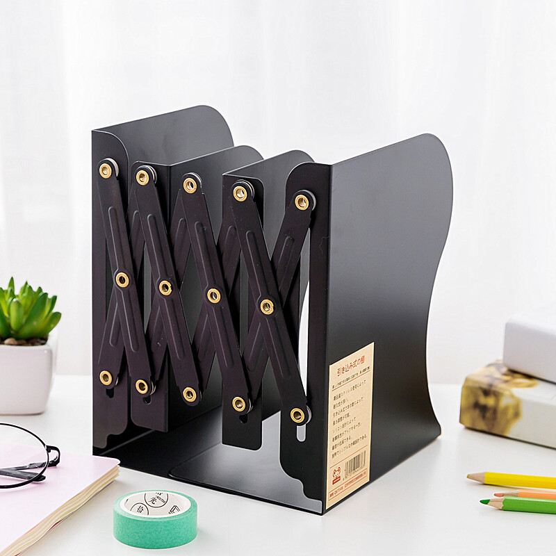 Adjustable Bookshelf Iron Desktop Storage Rack For Office Home Metal Frame