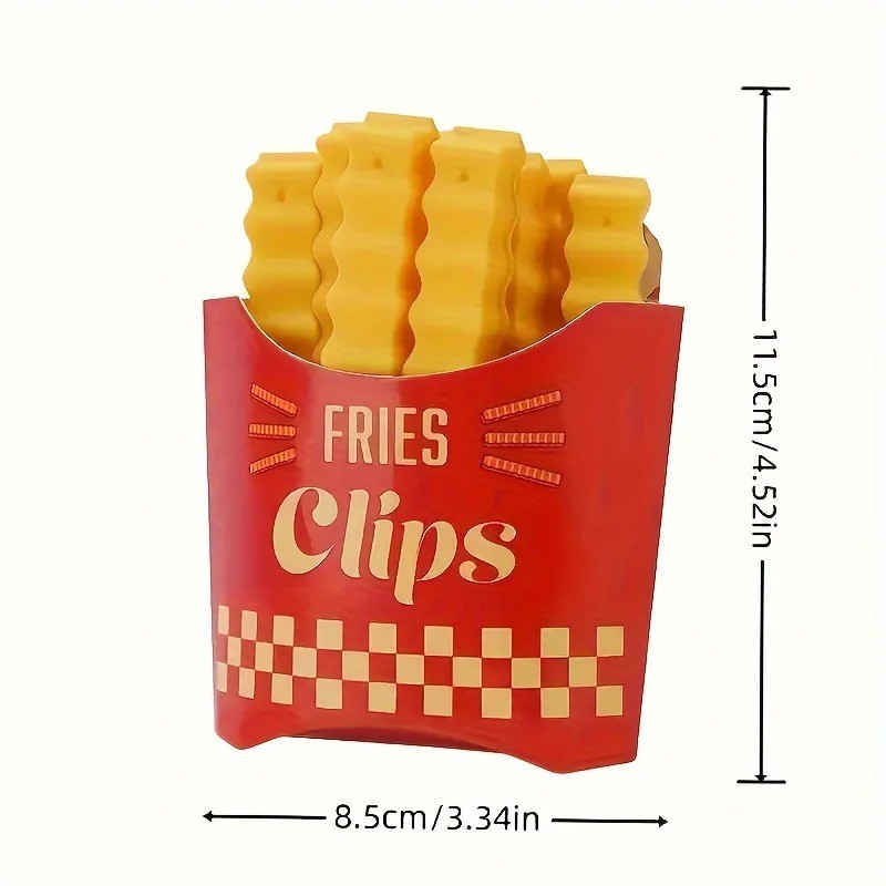 Food Clips - 12PCS French Fry Shaped Snack Sealing Strips - Kitchen Accessories