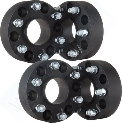 4Pc 6x55 BLACK HUB CENTRIC 2quot WHEEL SPACERS For 19992016 GMC Sierra 1500