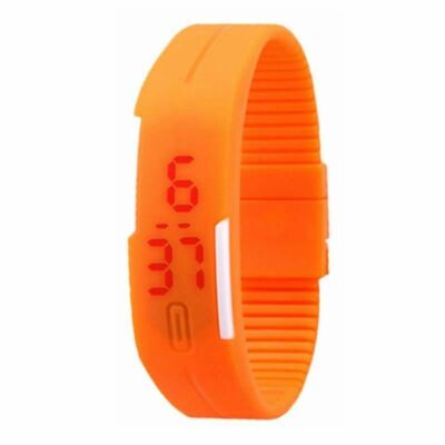Mens Womens Sports Digital Silicone Rubber LED Waterproof Bracelet Wrist Watch