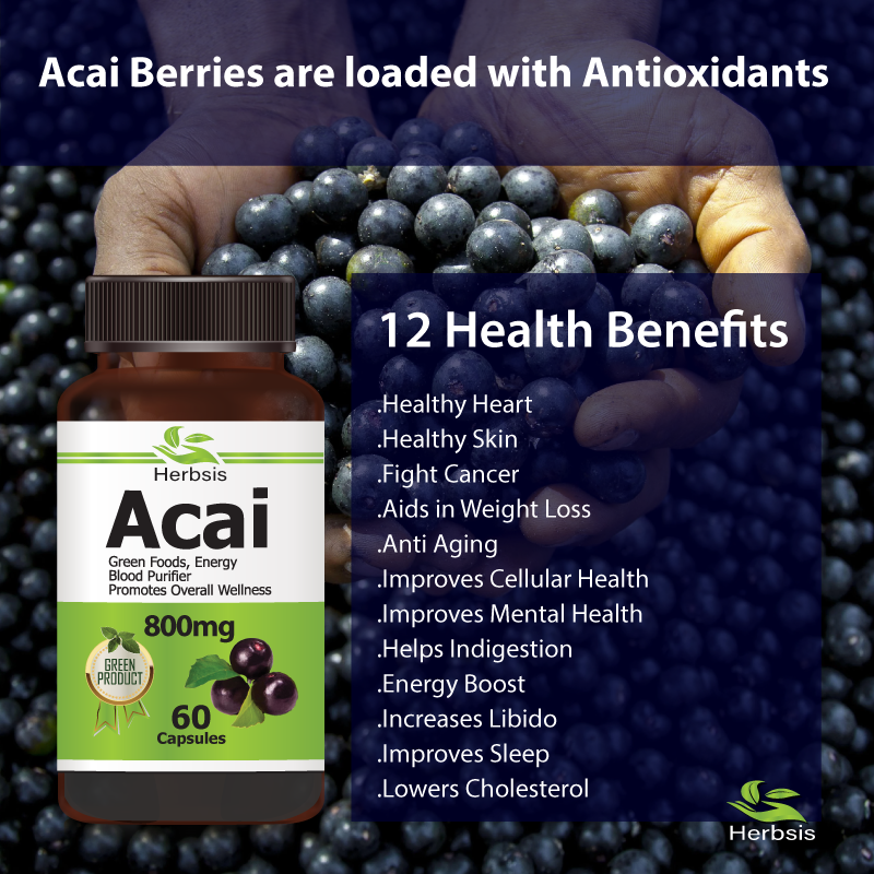 Acai (Assai) Berry, Provides Minerals and Vitamins to Support Well-Being
