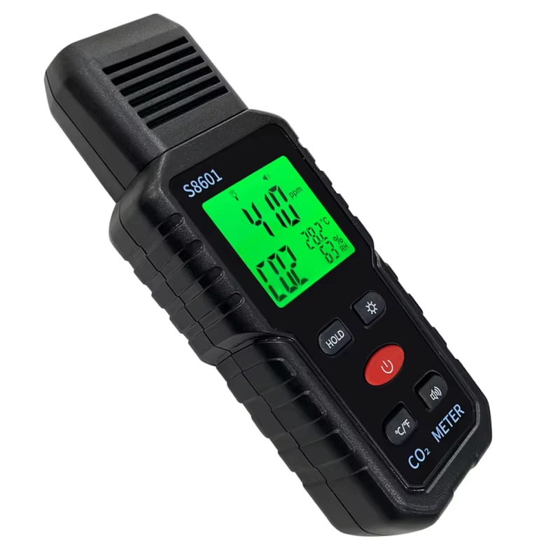 Indoor CO2 Meter Carbon Dioxide Sensor & Alarm NDIR Air Quality Monitor with Tem