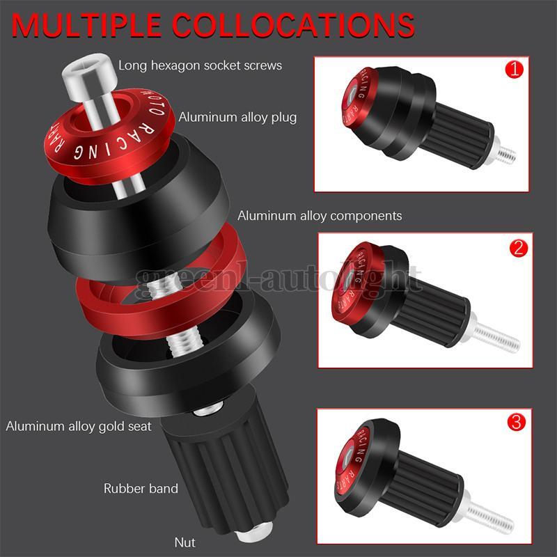 Handlebar Grips 7/8'' CNC Motorcycle Dirt Bike Handle Bar End Cap Plugs Slider