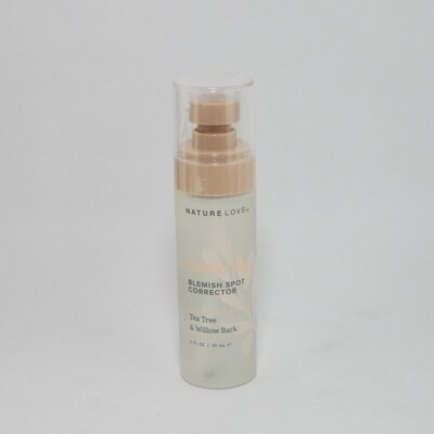 Nature Love Balancing Blemish Spot Corrector Face Serum Tea Tree Willow Bark 2oz