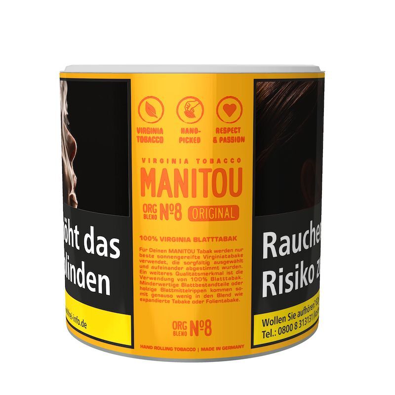 Dose Manitou Zigarettentabak Org Blend No.8 80 Gramm