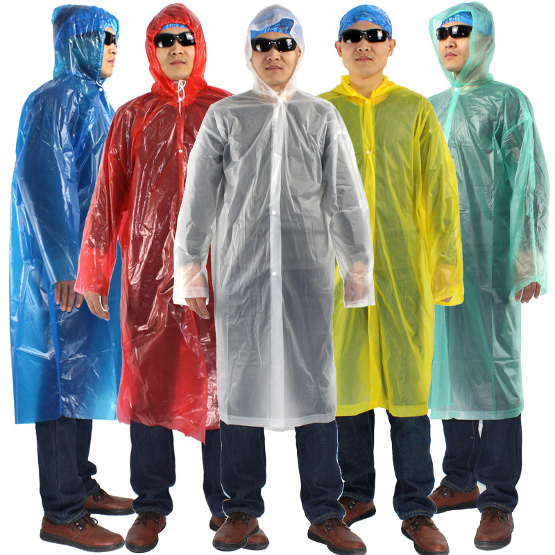 Poncho Mantella Impermeabile In Pvc Con Cappuccio Antipioggia Adulto dfh