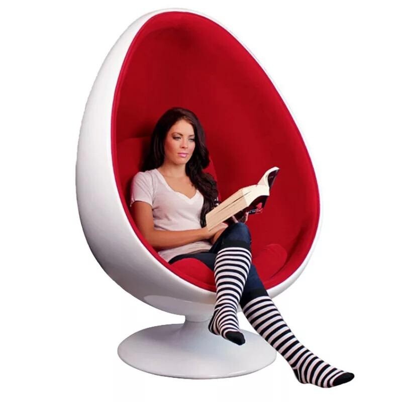 Aviator Egg Pod Chair Rotating, Swivel Retro Leisure Lounge Ball Chair