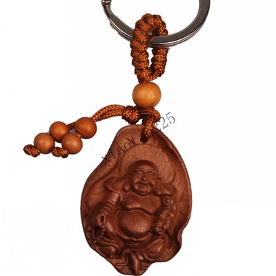~ Chinese Feng Shui 12mm 19 Beads Prayer Bracelet Dark Wooden Fish mokugyo #311